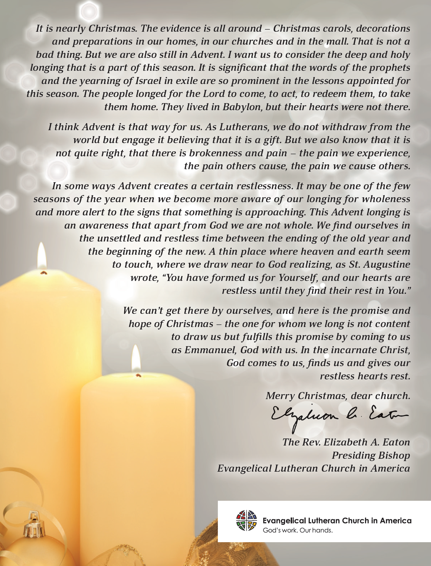PB Christmas Message 2015